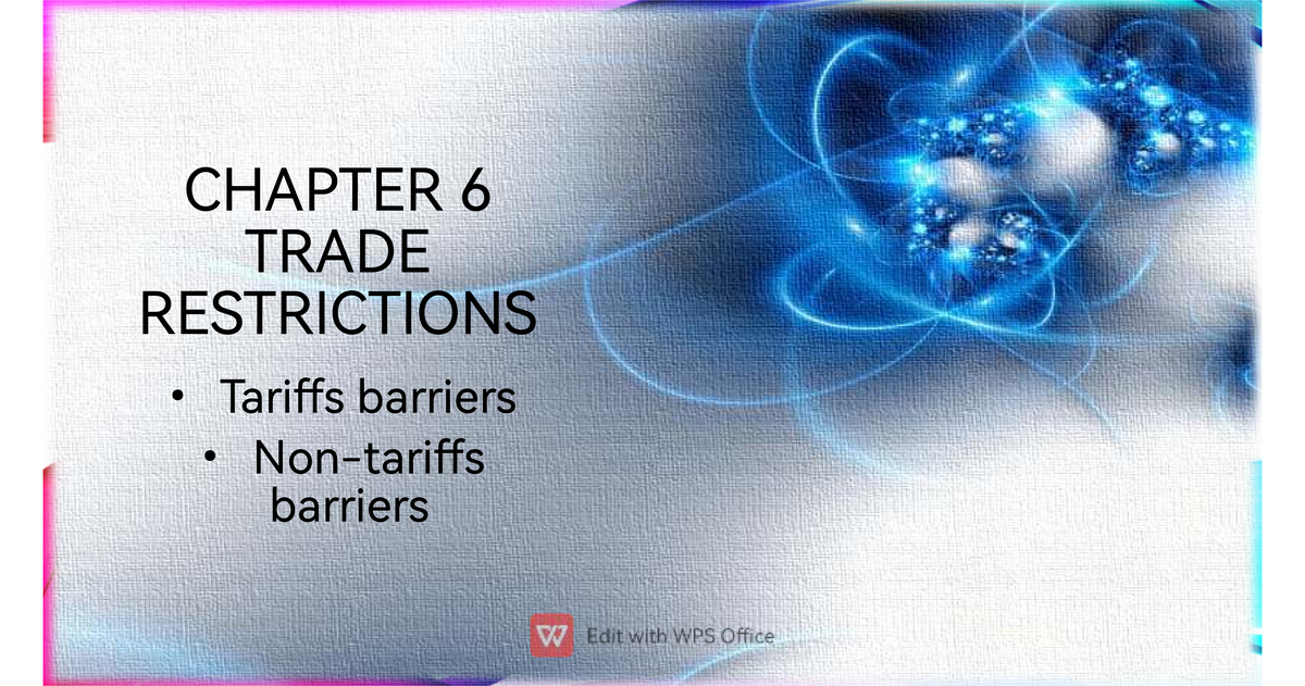 Chapter 6: Trade Restrictions and Tariffs (202601181517) - Studocu