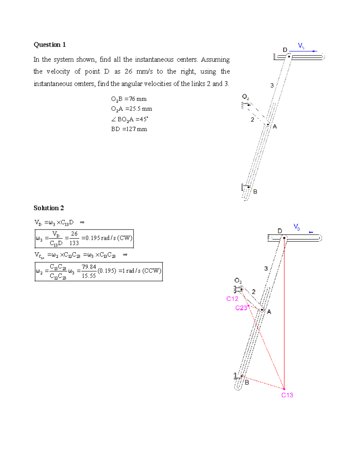 Winter 2014 Final - Solution - In the system shown, find all the ...