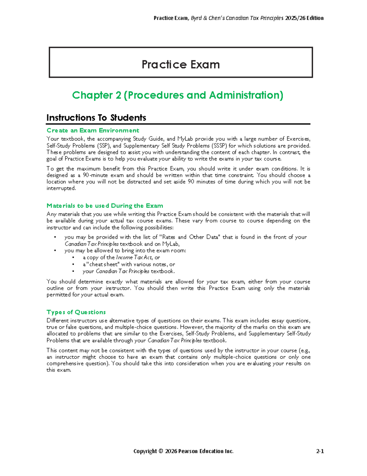 CTP 2025-26 Practice Exam Solutions: Chapter 2 - Procedures & Admin ...