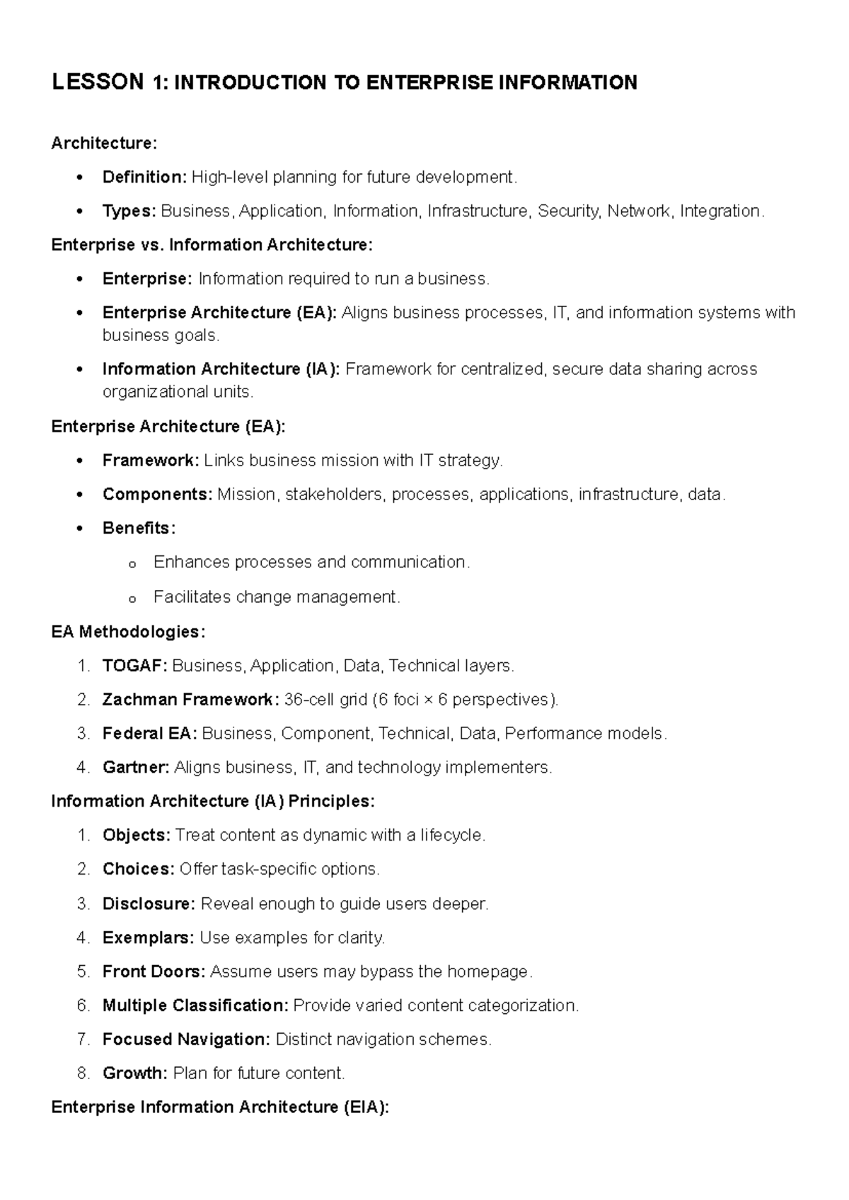 Sys Integ - self notes - LESSON 1: INTRODUCTION TO ENTERPRISE ...
