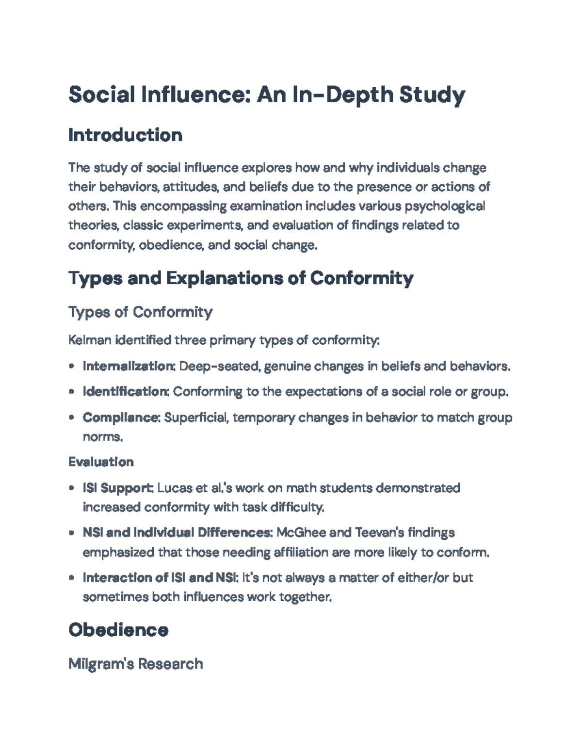 Social Influence in Psychology: Conformity, Obedience, and Change ...