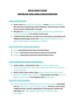 02chapter 2 - Second semester - IS CHAPTER TWO SOCIAL WORK SUPERVISION ...