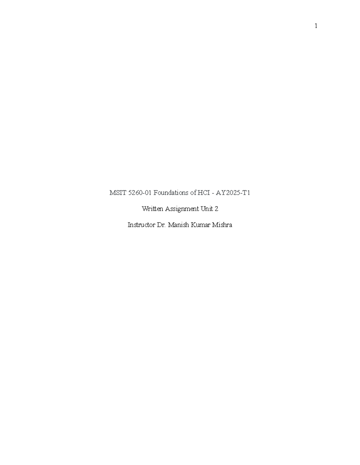 MSIT 5260 Written Assignment Unit 2: Naval Troubleshooting Log ...