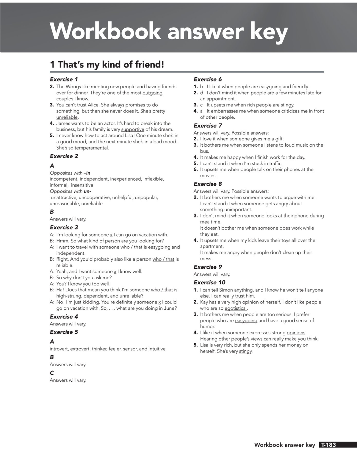 Practical Workbook Exercises and Solutions - Answer Key - Studocu