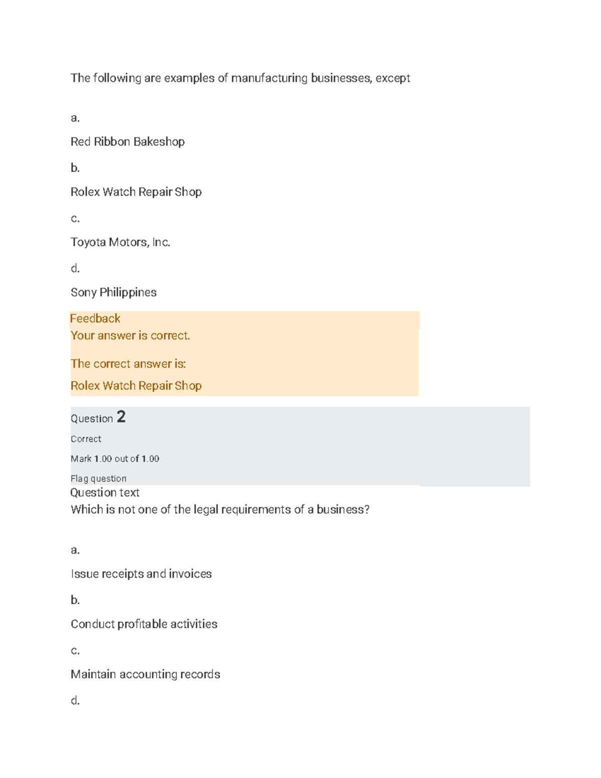 CB Quiz Answers and Explanations for CB 101 - Studocu