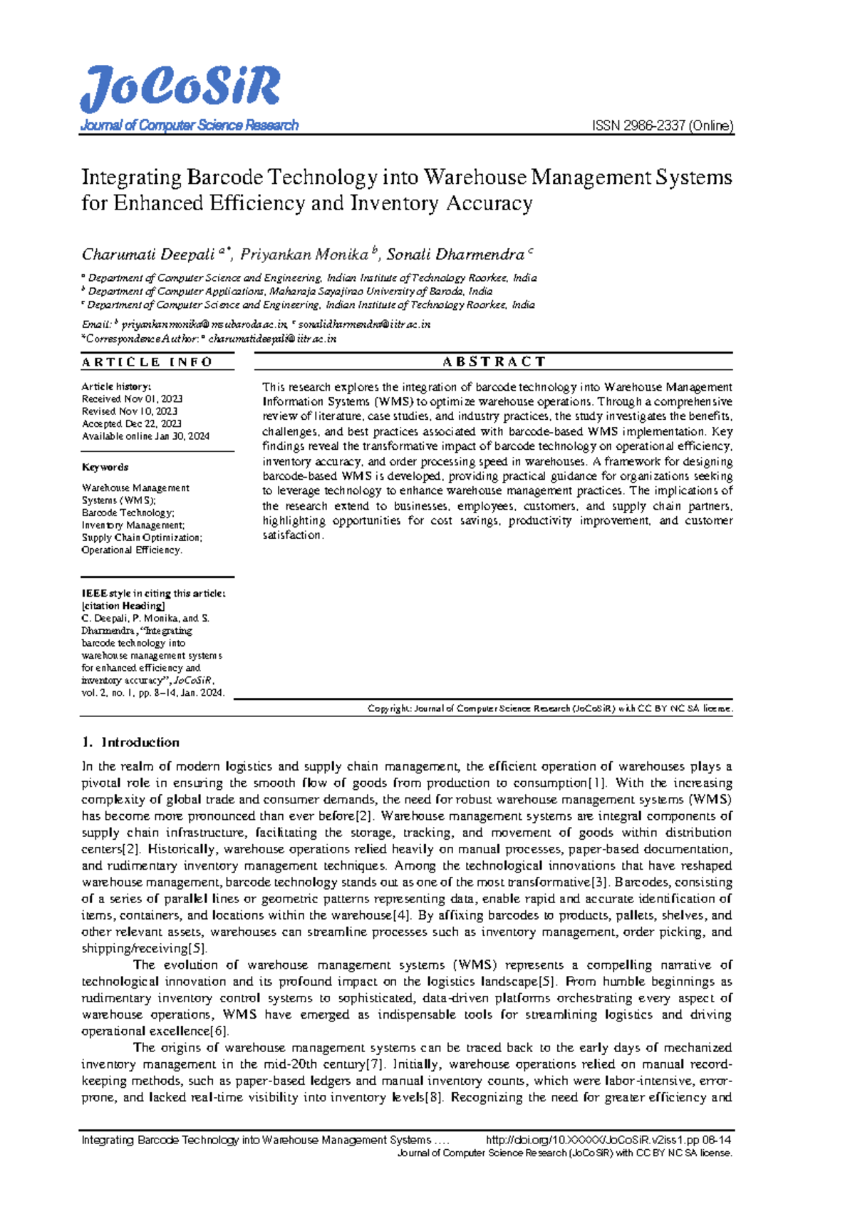 Integrating Barcode Tech in WMS for Efficiency & Accuracy - JoCoSiR ...