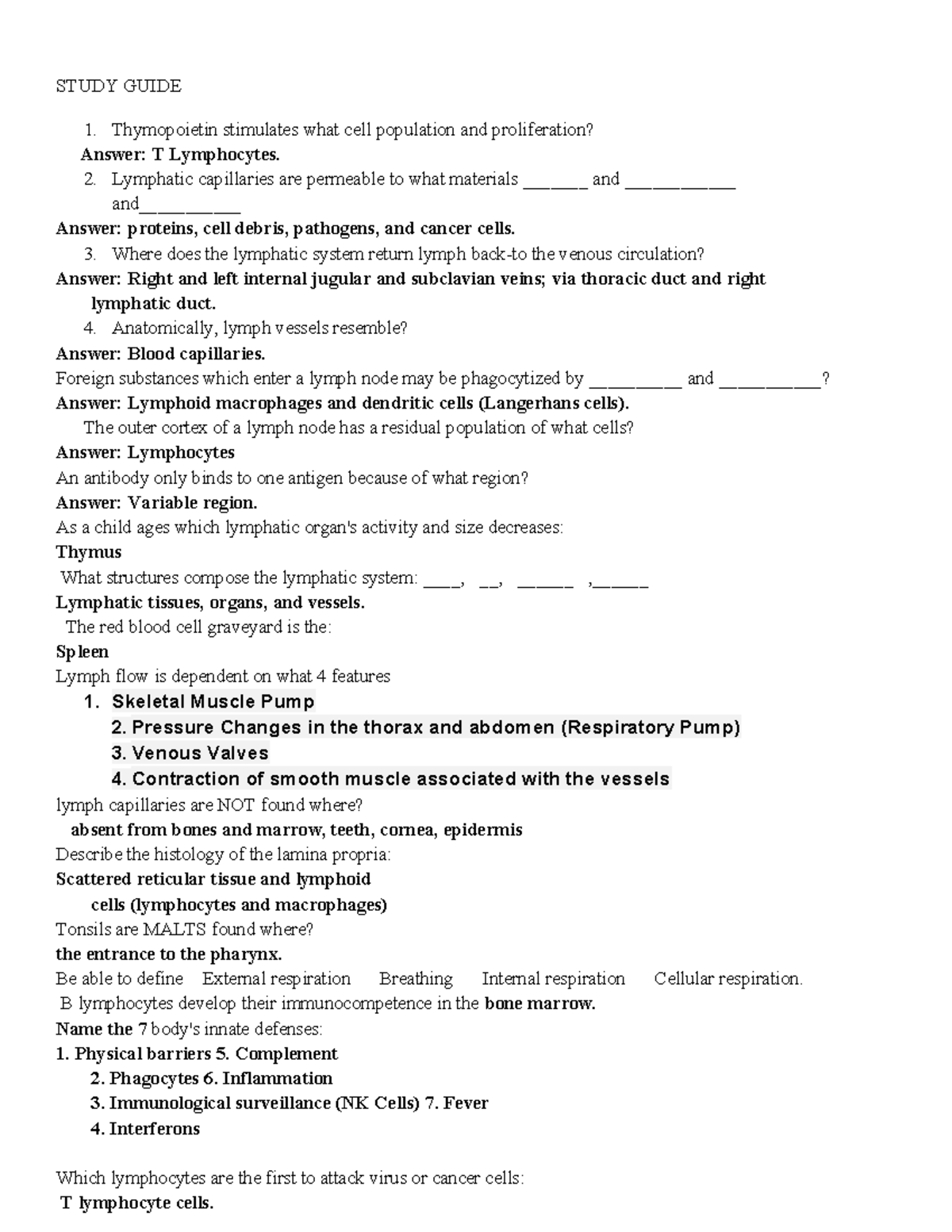 Immunology Study Guide: Key Concepts & Functions of the Immune System ...