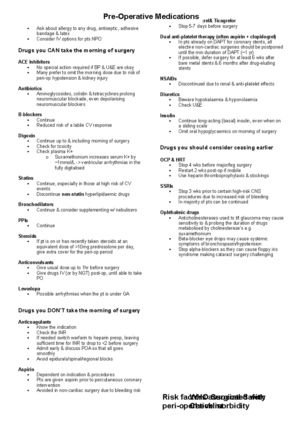 Anaesthesia Guide - 3rd med study notes - MED-MB-S - QUB - Studocu