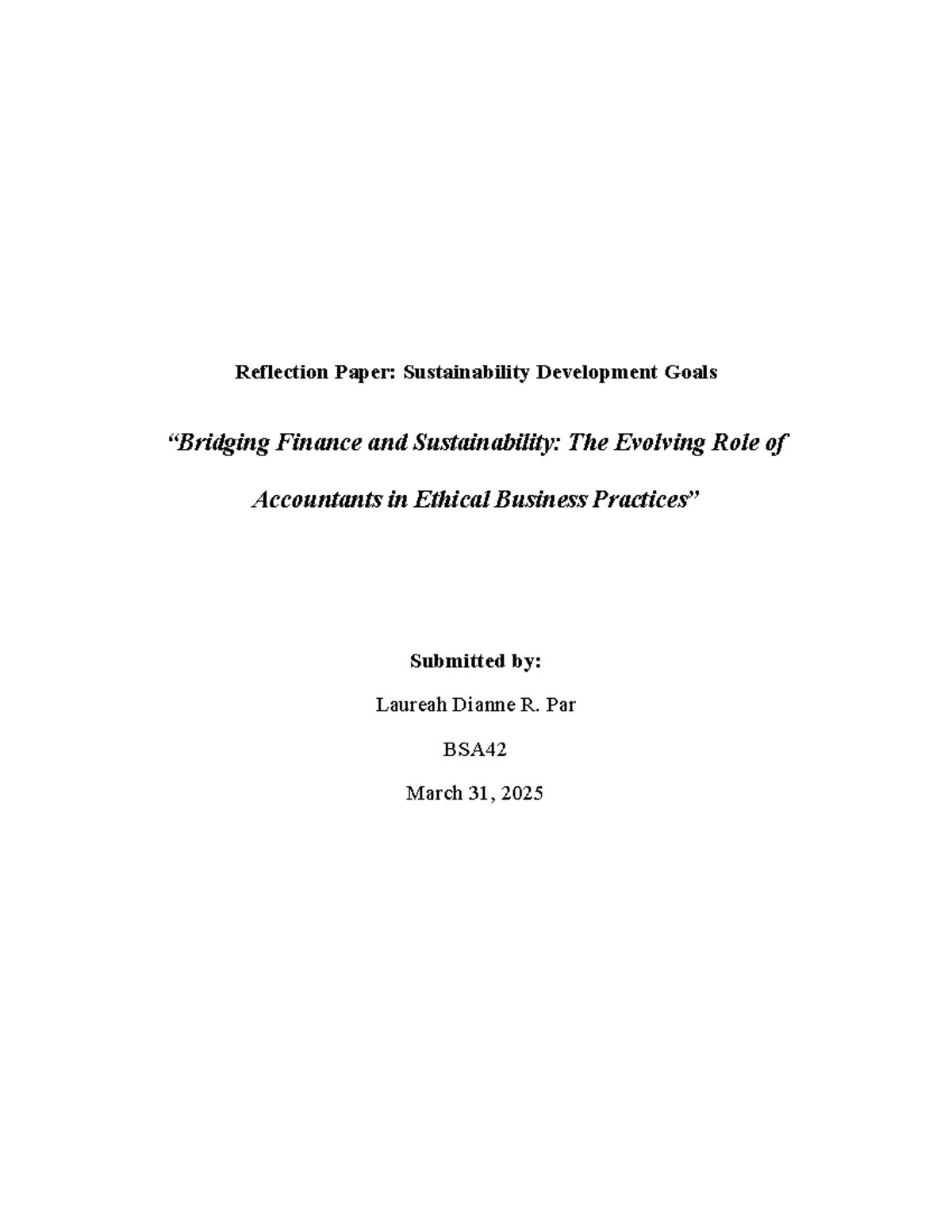BSA42 reflection paper: The evolving role of accountants in ...