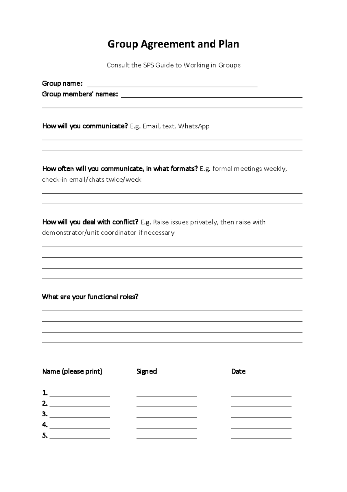 Group Agreement(1) - mmmm - Group Agreement and Plan Consult the SPS ...