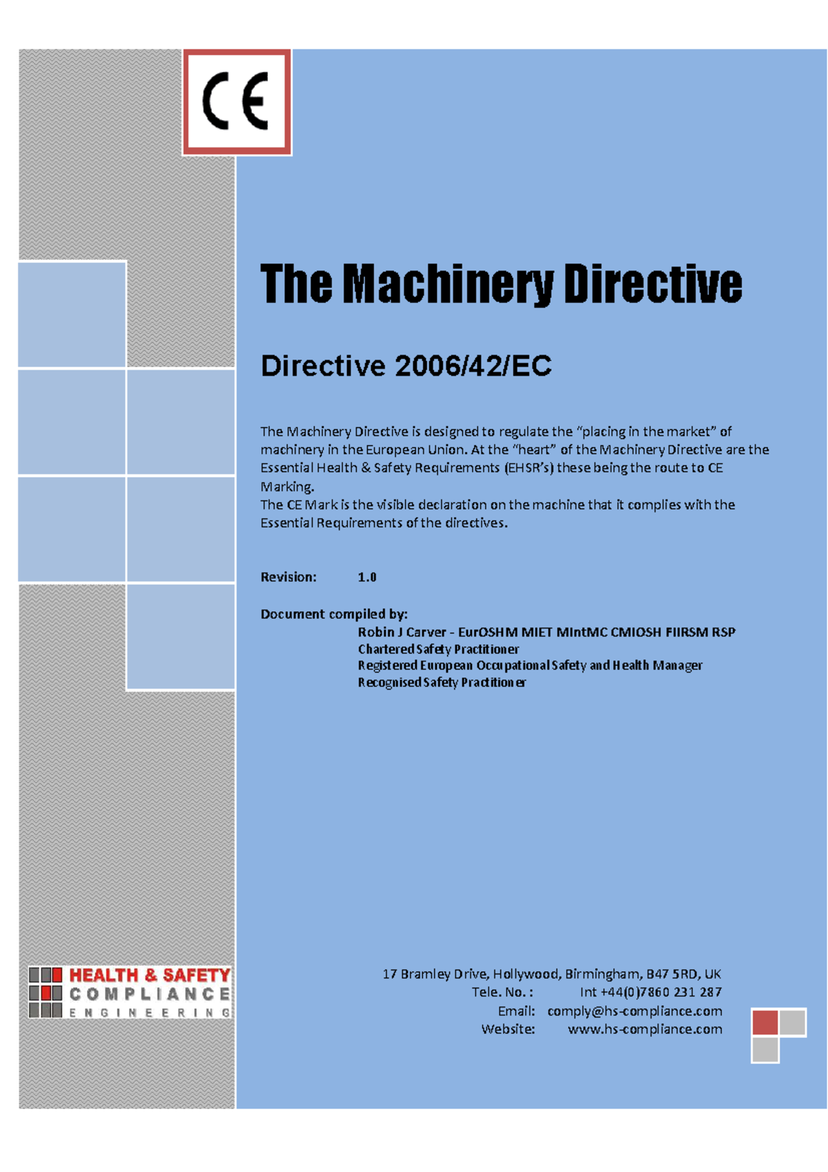 2006-42-EC Machinery Directive: Overview and Compliance Requirements ...