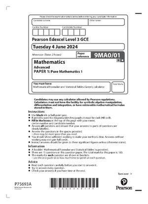 Paper 1h Markscheme Mark Scheme Mock Set 5 Pearson Edexcel Gcse 9 1 In Mathematics 1ma1 Paper 1h Markscheme Mark Scheme Mock Set 5 Pearson Edexcel Gcse 9 1 In Mathematics 1ma1