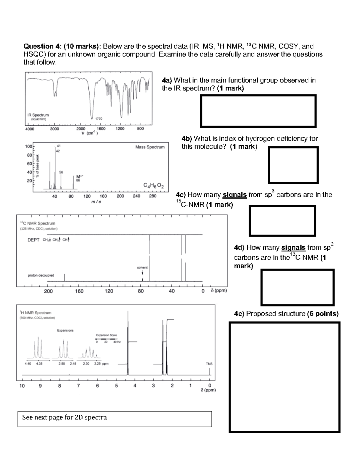 Spec Assignment Q4 - Question 4 : (10 marks): Below are the spectral ...