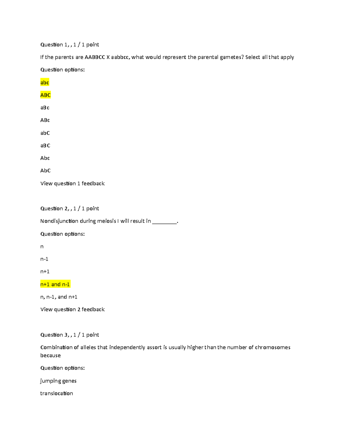 BIO101 Chapter 13 Quiz: Genetics and Meiosis Concepts - Studocu