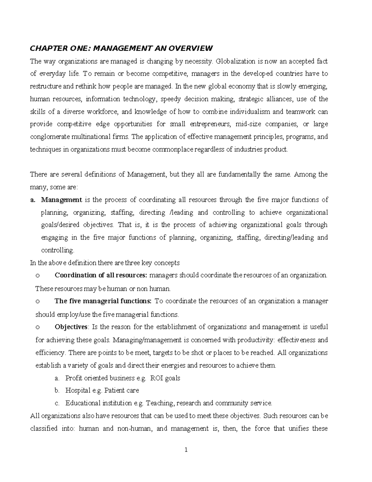 MGMT 101: Introduction to Management Principles and Functions - Studocu