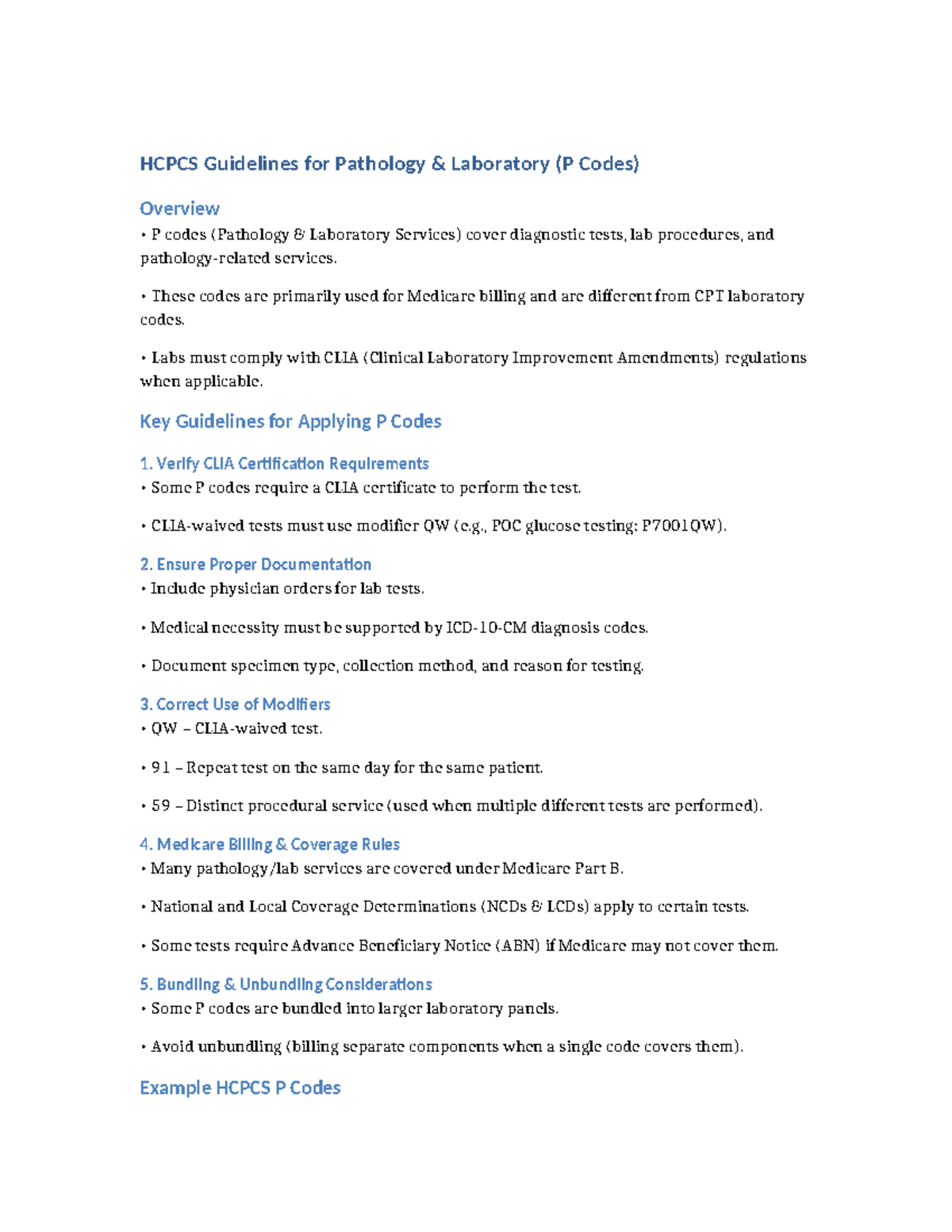 Hcpcs P Codes Guidelines - HCPCS Guidelines for Pathology & Laboratory ...
