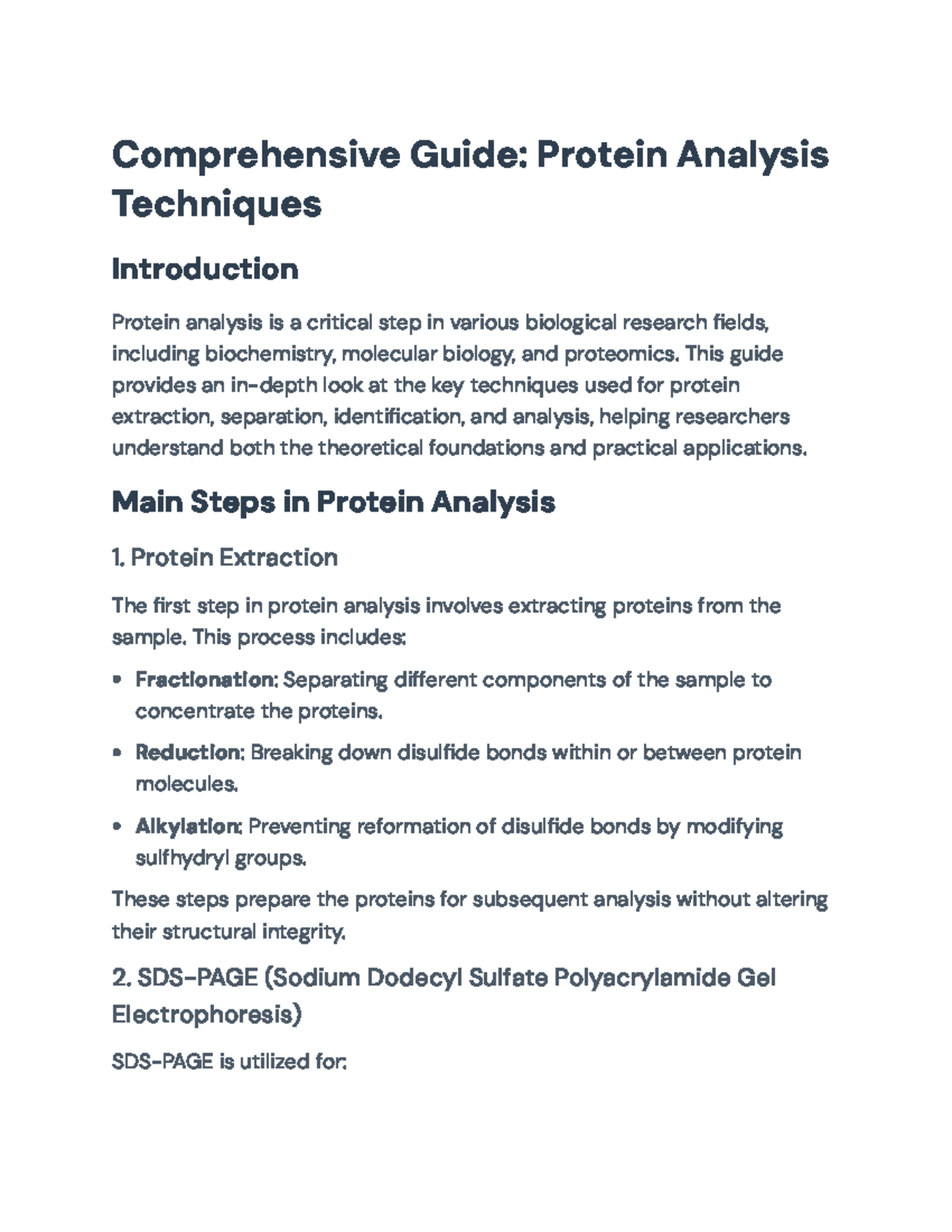 Advanced Techniques in Protein Analysis: A Comprehensive Guide ...