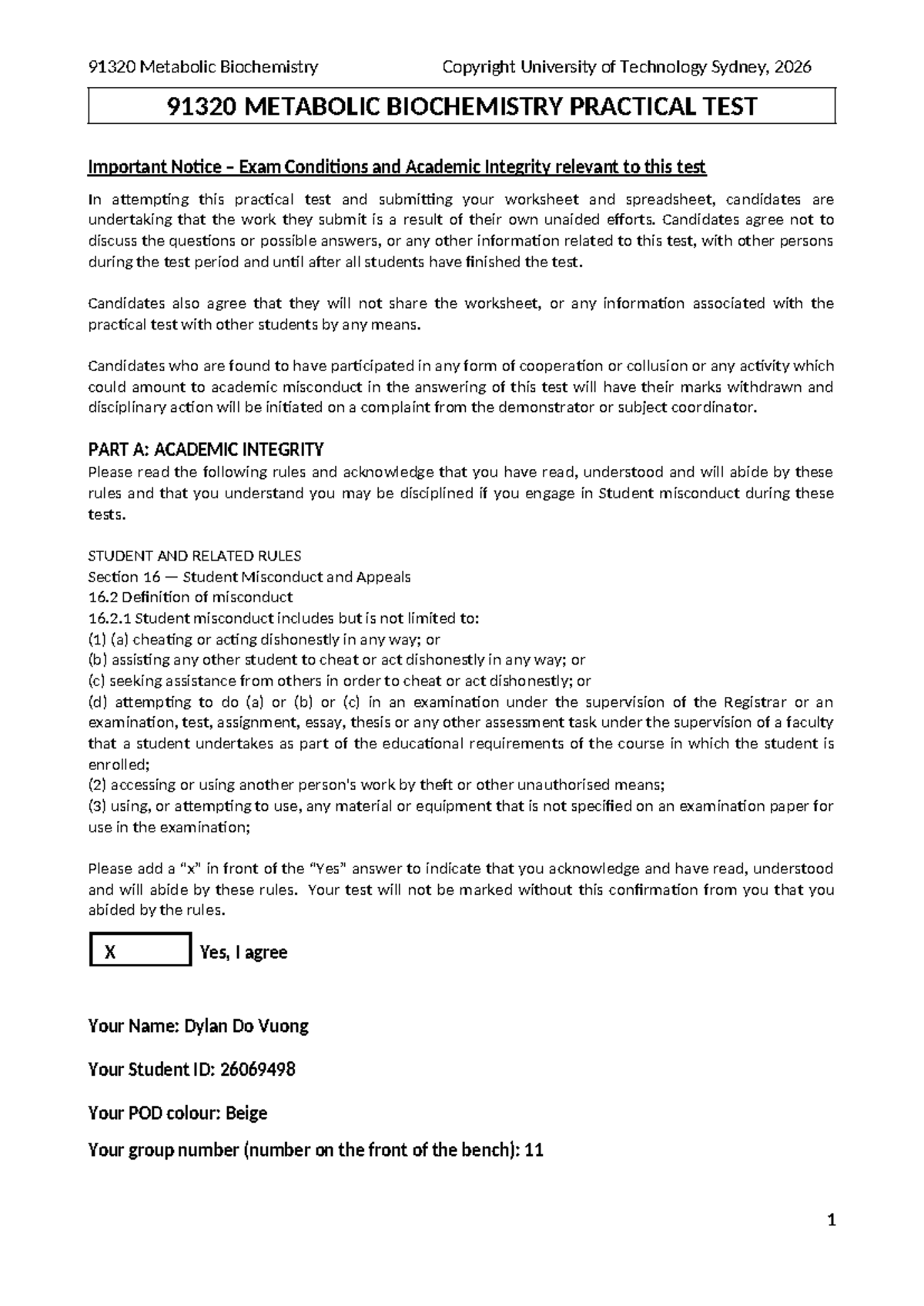 91320 Metabolic Biochemistry Practical Test Guidelines - Autumn 2026 ...