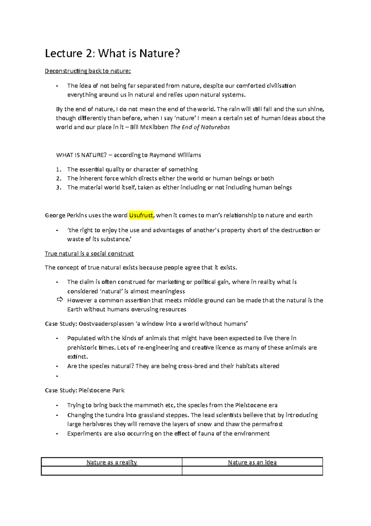 Lecture Notes 2021: Nature & Natural Resource Management (Modules 1 & 2 ...