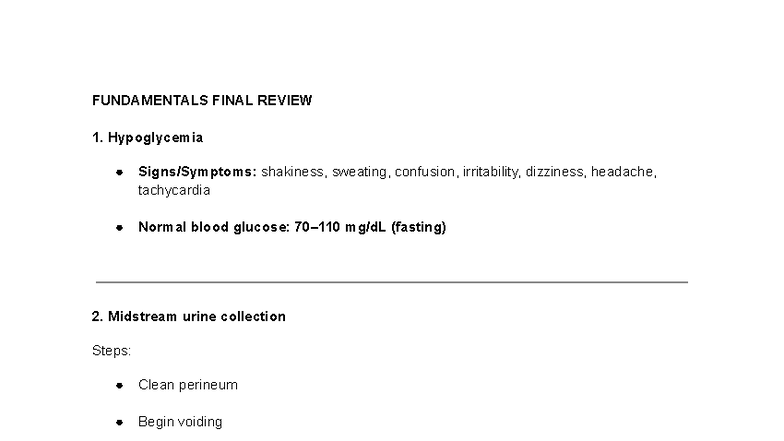FON Fundamentals Final Exam Review Notes: Key Concepts & Guidelines ...