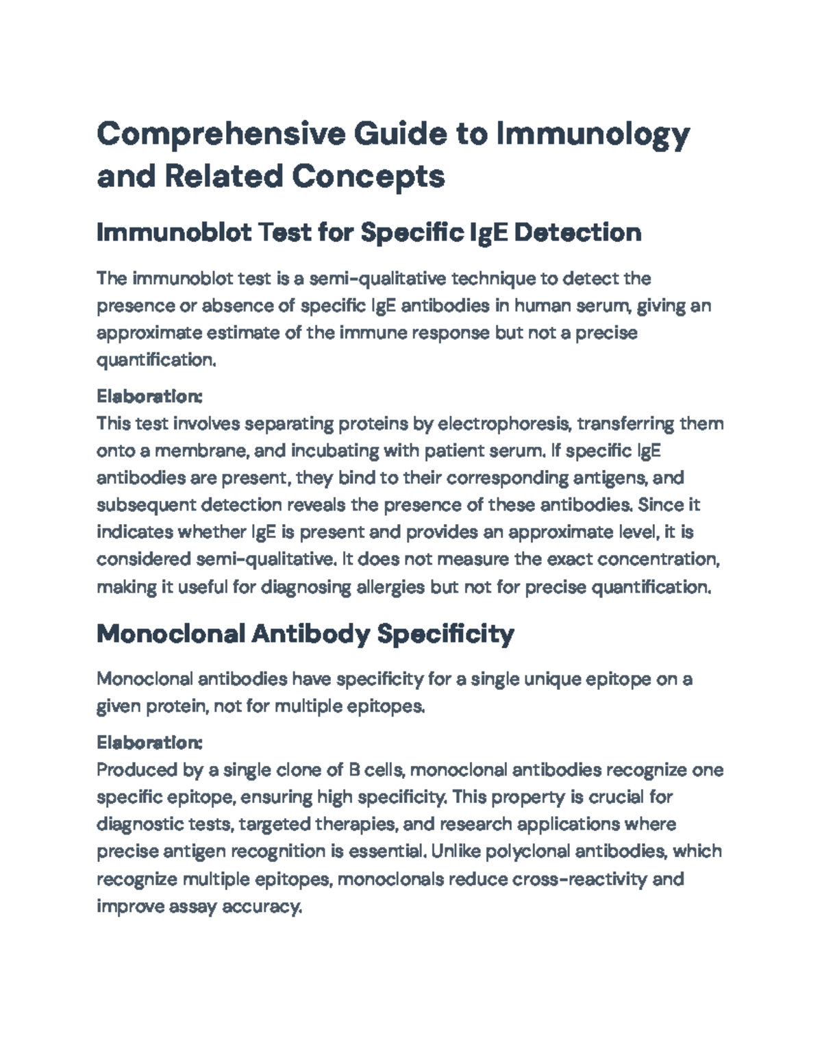 Comprehensive Immunology Guide: Key Concepts and Applications (IMMU 101 ...