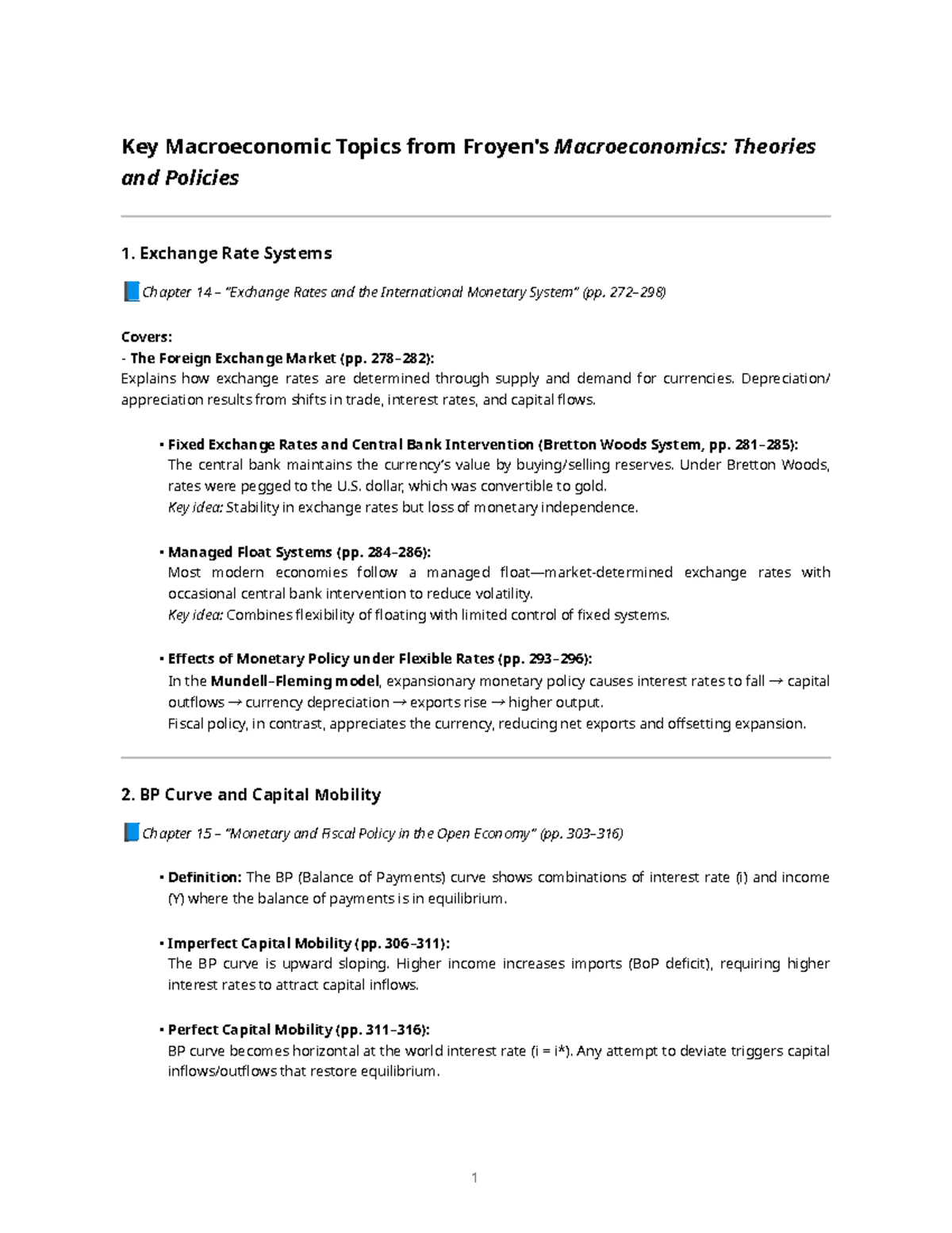 Macroeconomics: Theories & Policies 1 - Key Topics Summary - Studocu