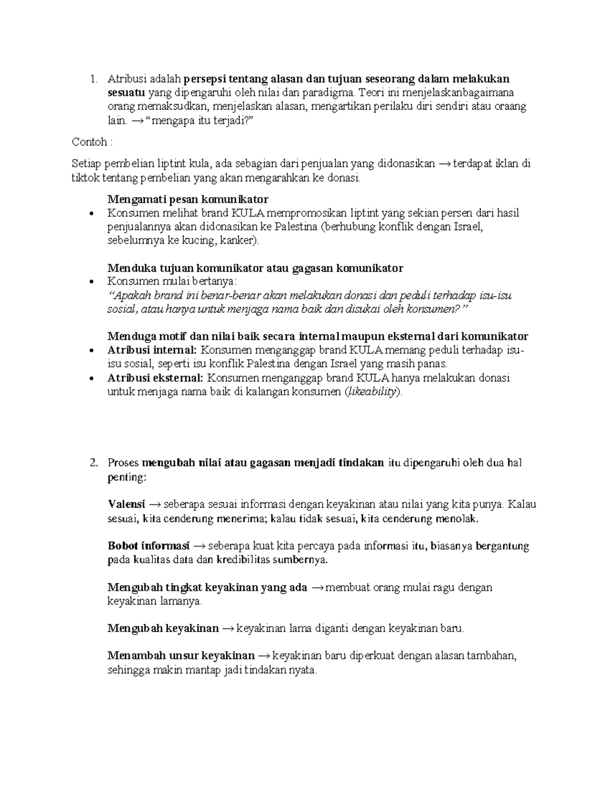 Atribusi dan Motivasi Bertindak dalam Konteks Sosial - Studocu