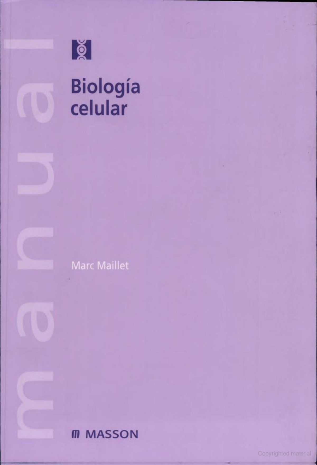Biología Celular: Resumen y Conceptos Clave (M MASSON) - Document Preview