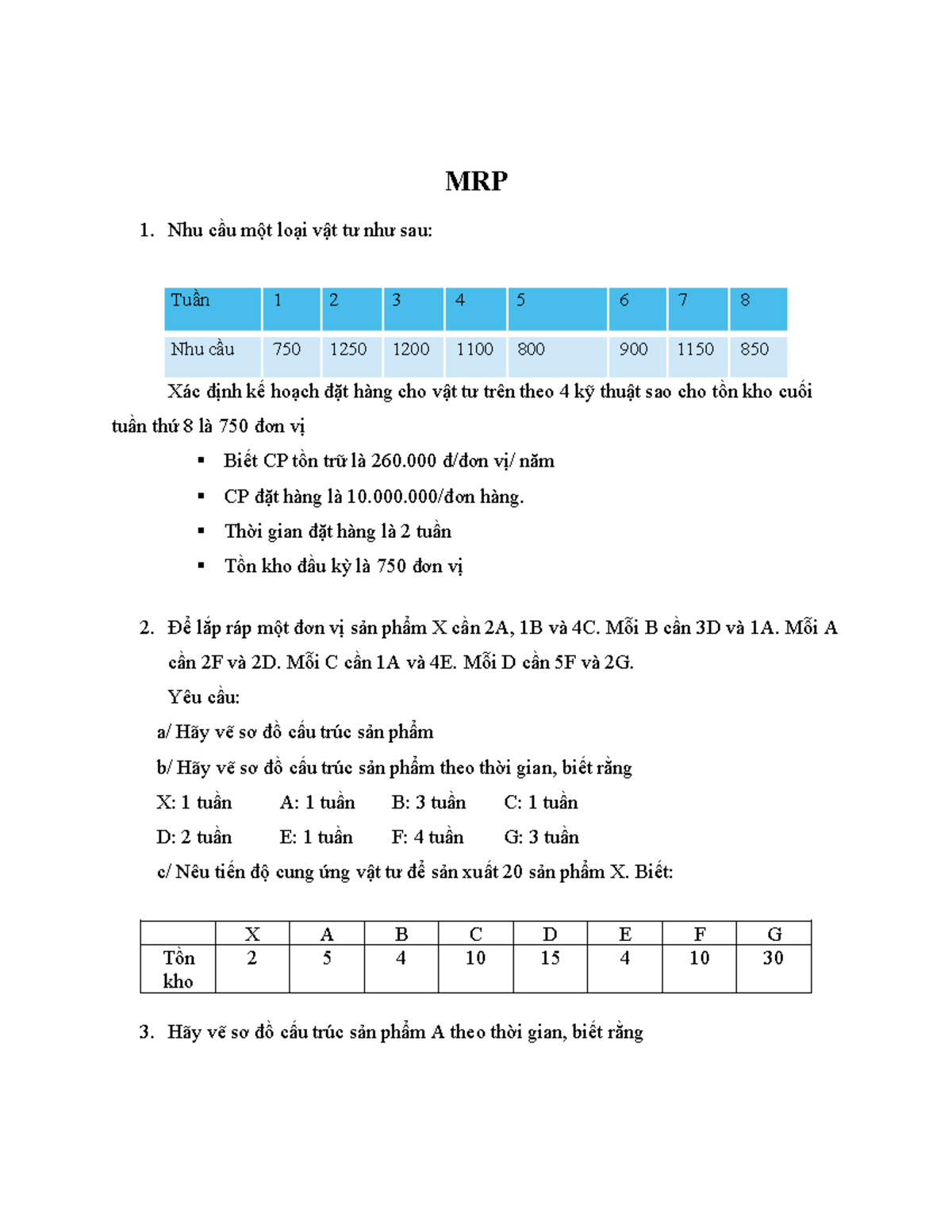 MRP Scheduling Techniques - MRP Đề Cương Chi Tiết - Studocu