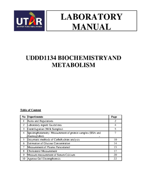 Biochemistry lab report: Spectrophotometry experiment (Jan 2025) - Studocu