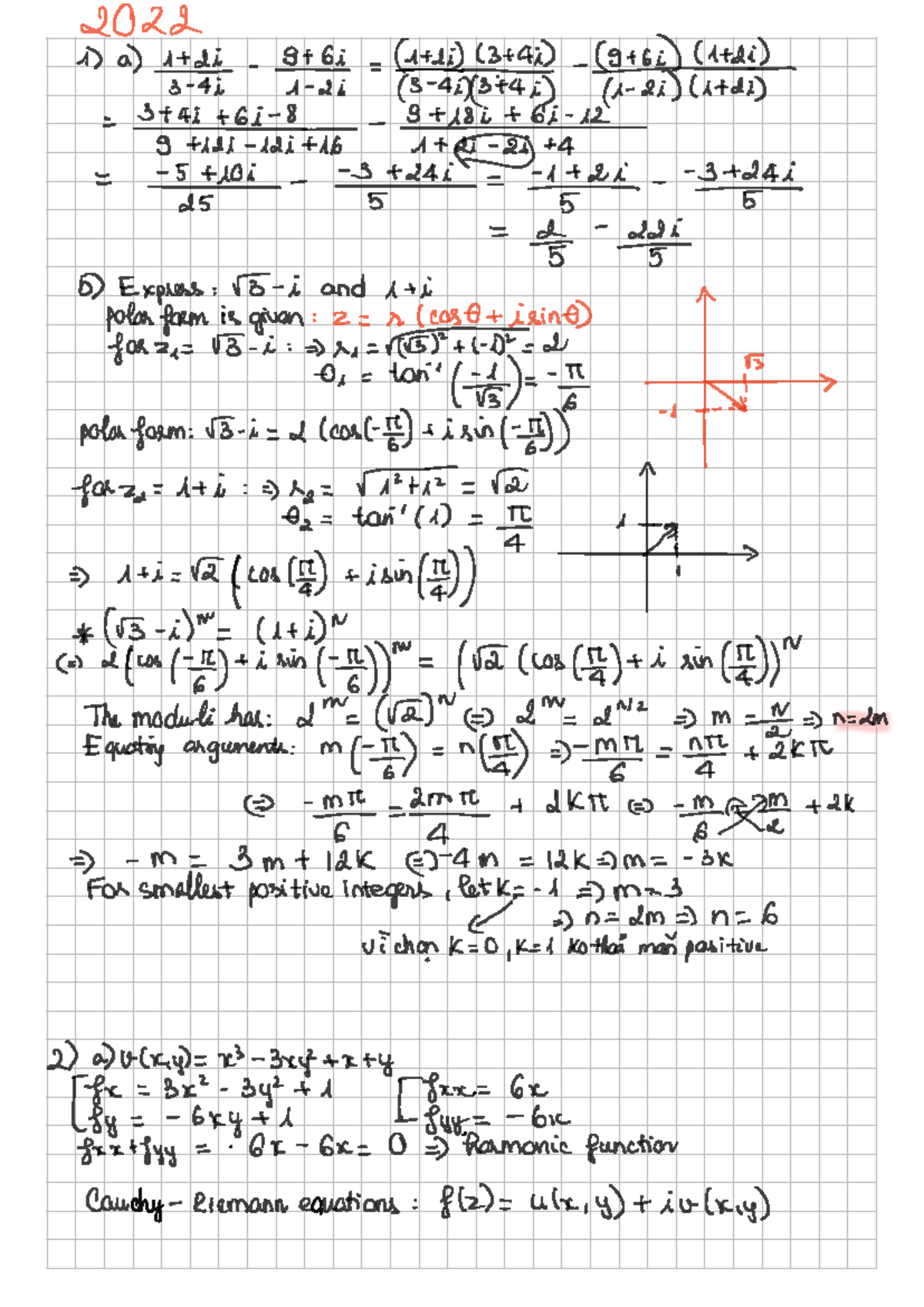 Midterm Exam 2022 - Calculus III (CAL 3) Solutions and Concepts - Studocu