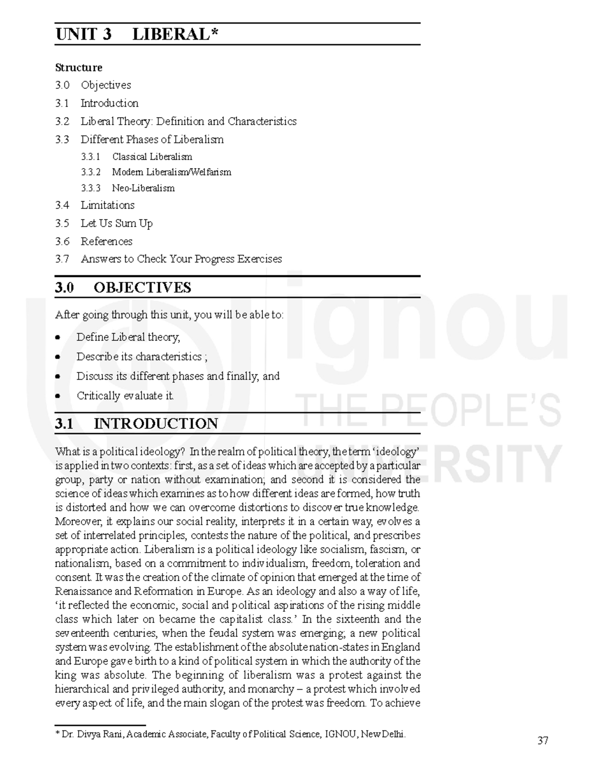 Unit 3: Understanding Liberalism in Political Theory - POLS 101 - Studocu