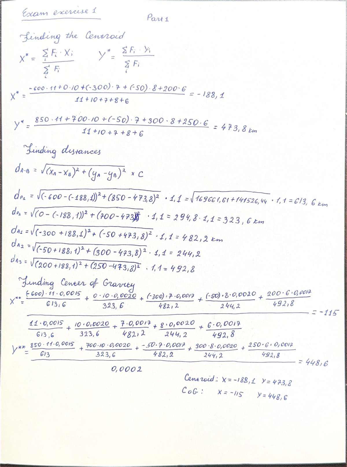 Exam Solutions for Finding Centroid & COG - Jan 15 - Studocu