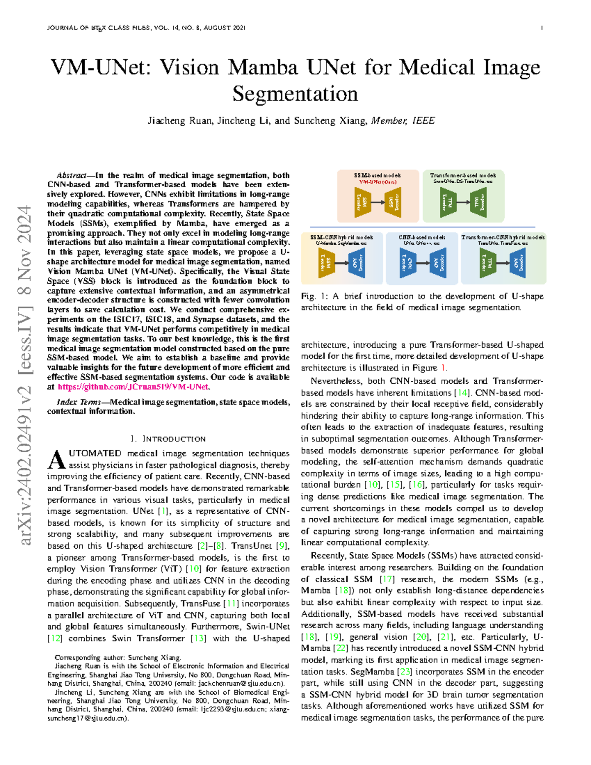 Vision Mamba UNet: A Novel Approach for Medical Image Segmentation ...