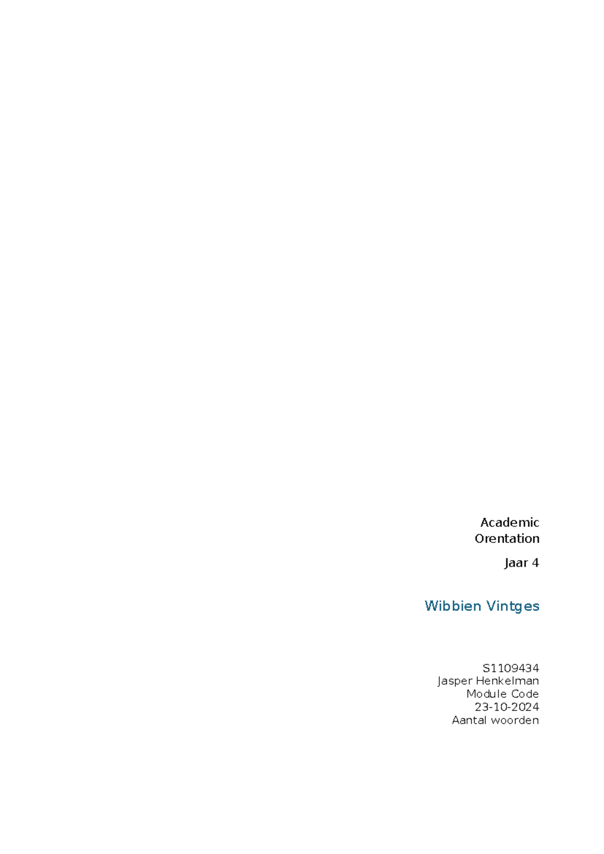 AO S1109434: Verbeteringen aan Probleemstelling en Structuur van ...