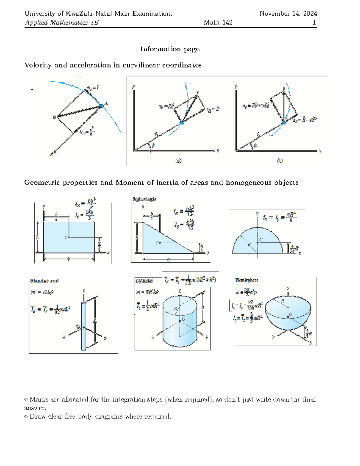 Math 142 Final Exam: Applied Mathematics 1B Questions & Solutions - Studocu