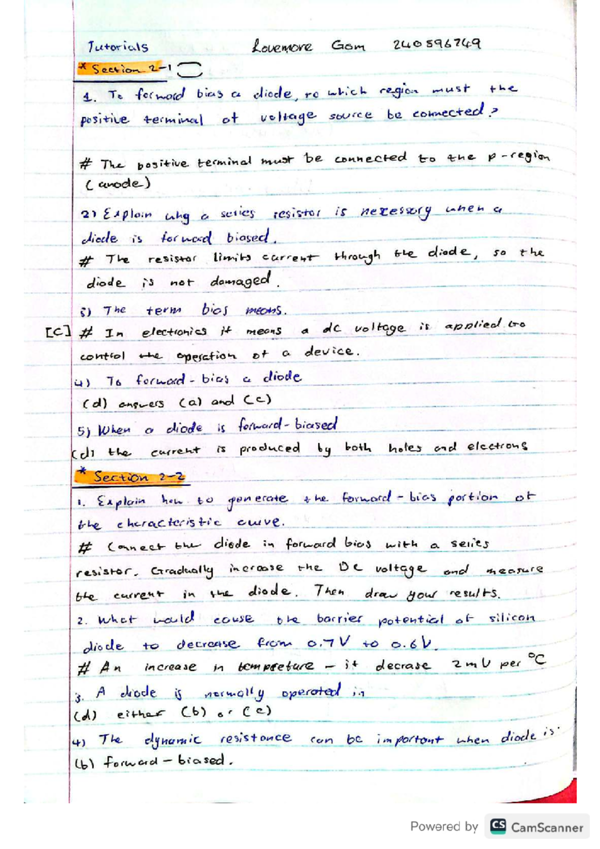 Tutorials 2 - Practice Questions for BTech EE Course Code 260596762 ...