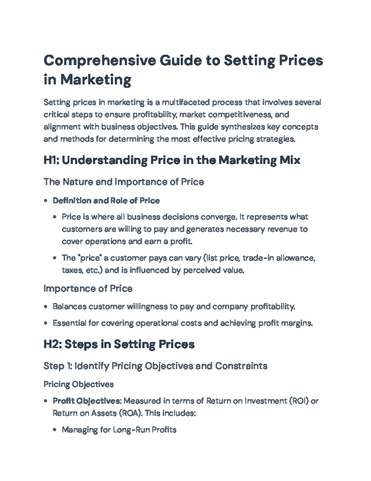 Comprehensive Guide to Pricing Strategies in Marketing - Comprehensive ...