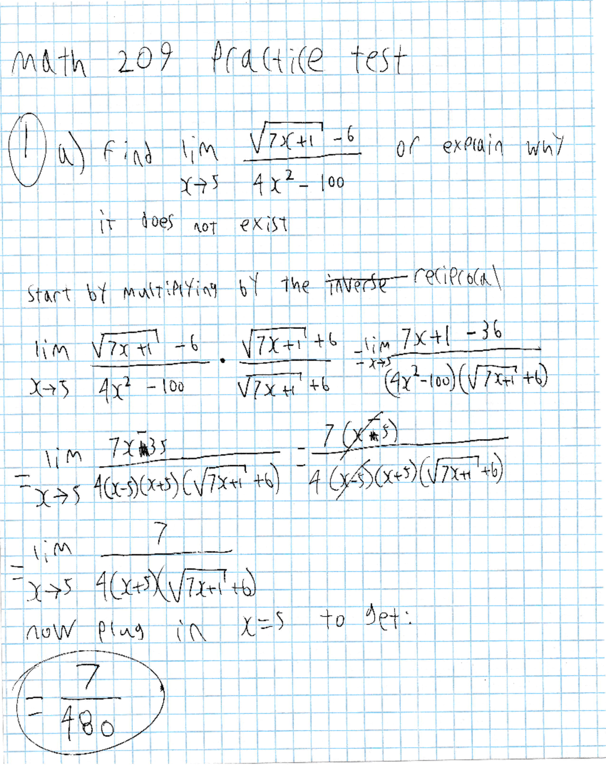 Math 209 Practice Test Solutions: Concepts and Problem Explanations ...