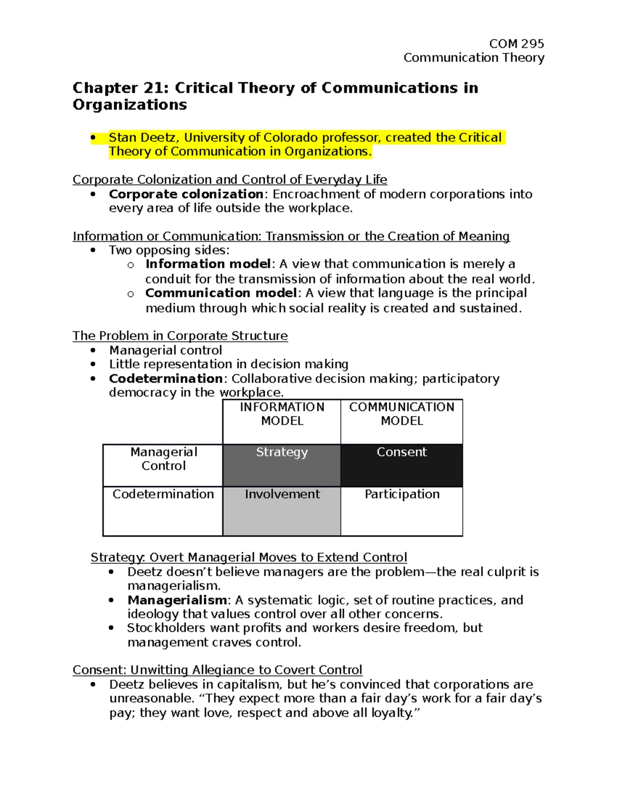Chapter 11 - Lecture notes 11 - COM 295 Communication Theory Chapter 11 ...