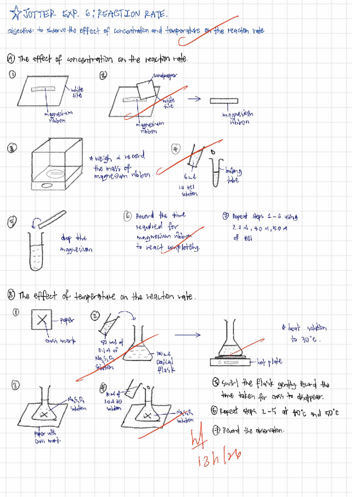 JOTTER 6: EXPERIMENT ON REACTION RATE & INFLUENCING FACTORS - Studocu