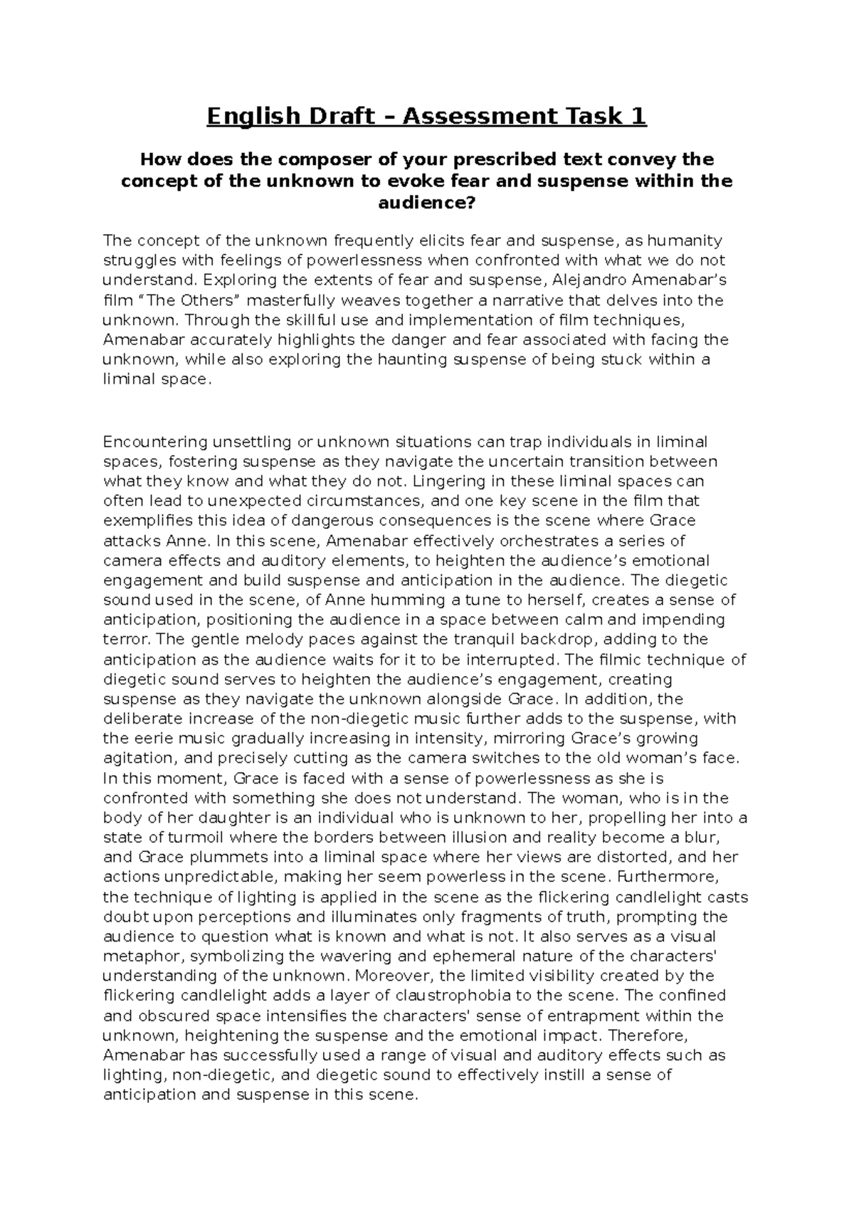 English Drafts fro Assessment Task 1 - English Draft – Assessment Task ...