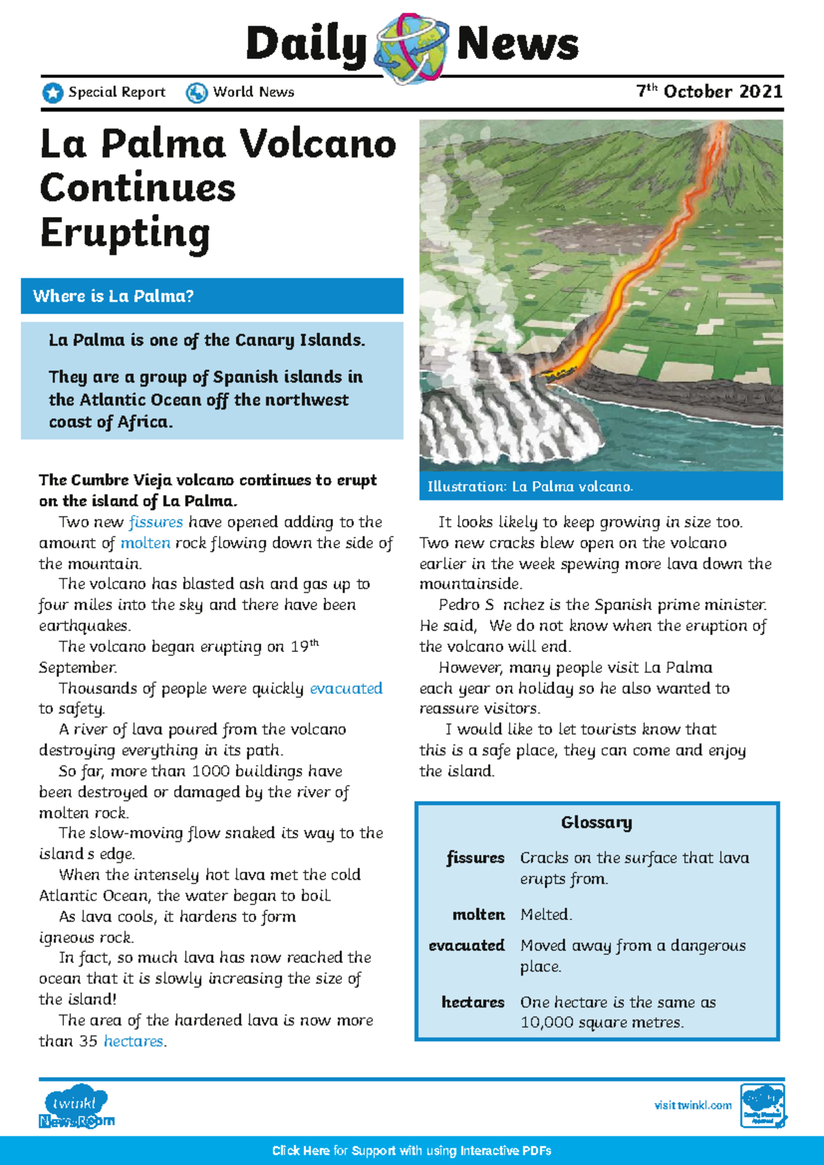 Daily Special Report: La Palma Volcano Eruption Update (Oct 7, 2021 ...