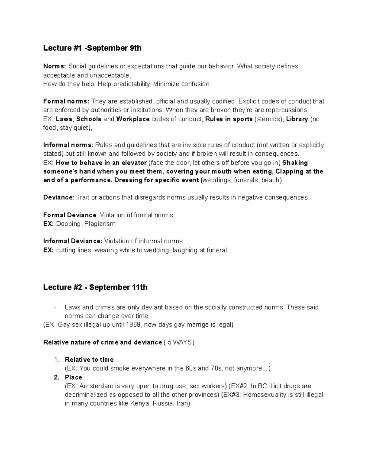 CRM 1300 Lecture Notes: Chapters 1-3 Overview & Key Concepts - Studocu