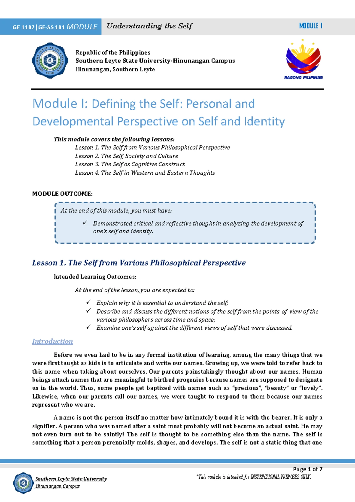 UTS Module 4 Lesson 2 Notes: Setting Goals for Success in Life - Studocu