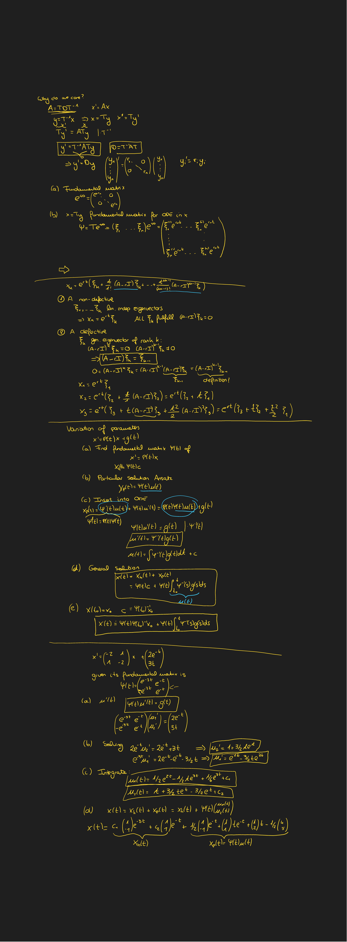 25-26 Lecture Notes: Fundamental Matrix & ODE Solutions - Studeersnel