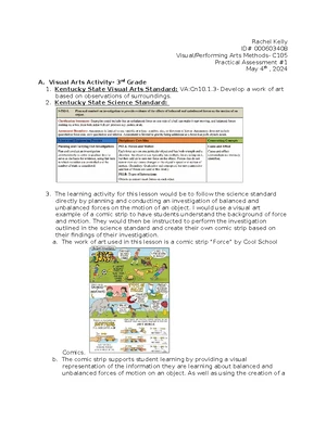 C105 Integrated Arts Activities for Elementary Visual & Performing Arts ...