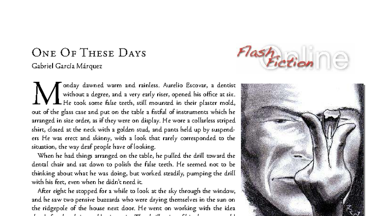 One of These Days: A Study of Gabriel García Márquez's Short Story