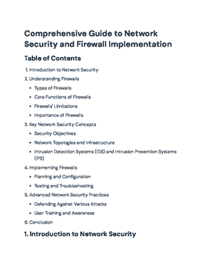 Comprehensive Guide to Network Security & Firewall Implementation ...