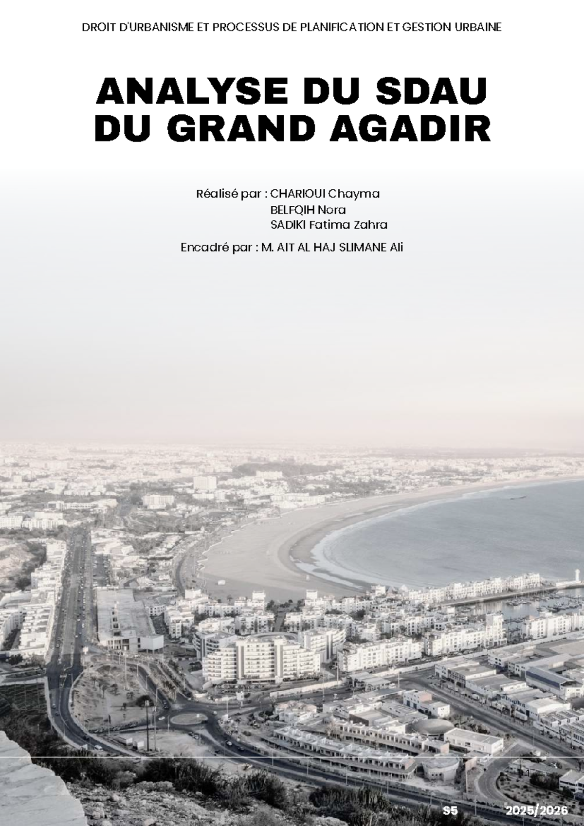 SDAU du Grand Agadir : Analyse et Stratégies de Planification Urbaine ...